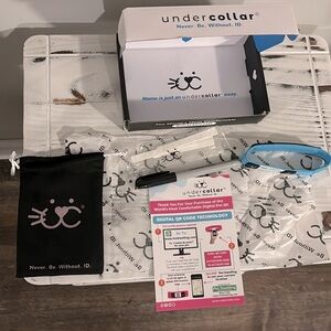 NIB GPS Pet Undercollar Stretch QR Code ID Collar & Name Tag W/ GPS Track Alerts